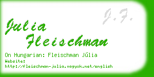 julia fleischman business card